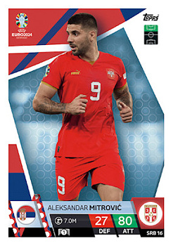 Aleksandar Mitrovic Serbia Topps Match Attax EURO 2024 #SRB16